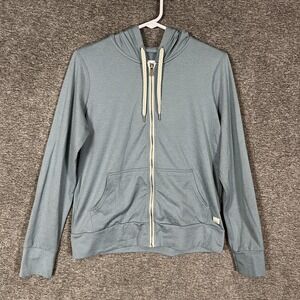 Vuori Halo Performance Hoodie Womens Size M? Blue Full Zip Stretch Athleisure